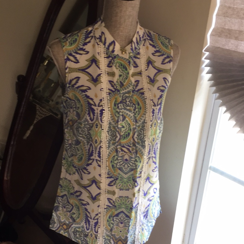 Printed silk tunic